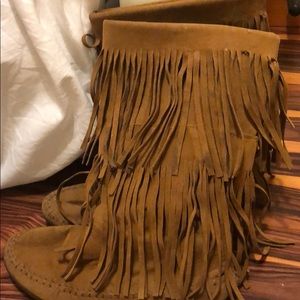 Fringe boots.